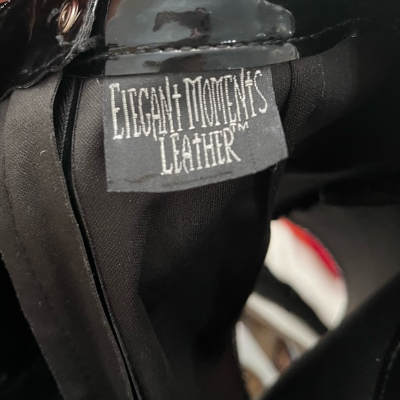 NWOT Black Patent Leather Mini Skirt - Picture 6 of 6